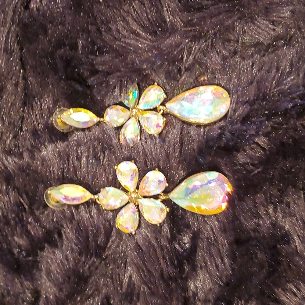 Ab crystal earrings